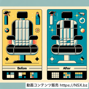 車の内装は、掃除機でホコリを吸い取ると清潔に保てます。ショート動画セット